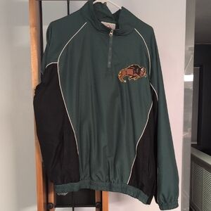 NDSU Bison XXL Green and Black 1/4 zip Jacket